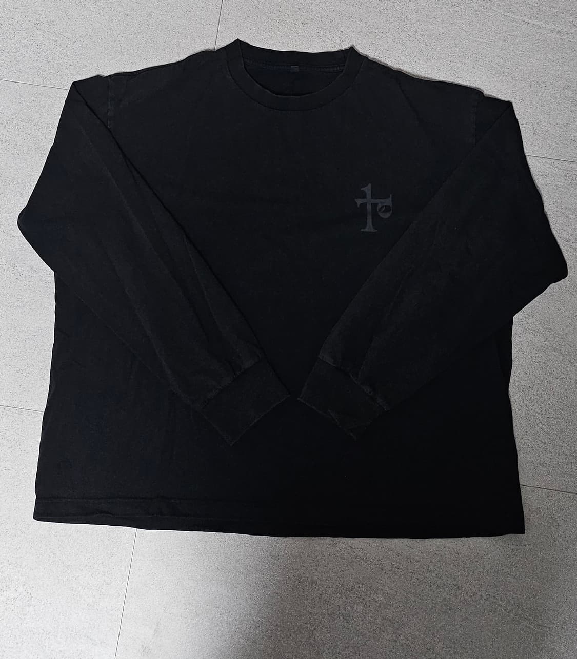 3일괄)폴리테루 심볼피 롱슬리브 블랙, 그레이 상품이미지1