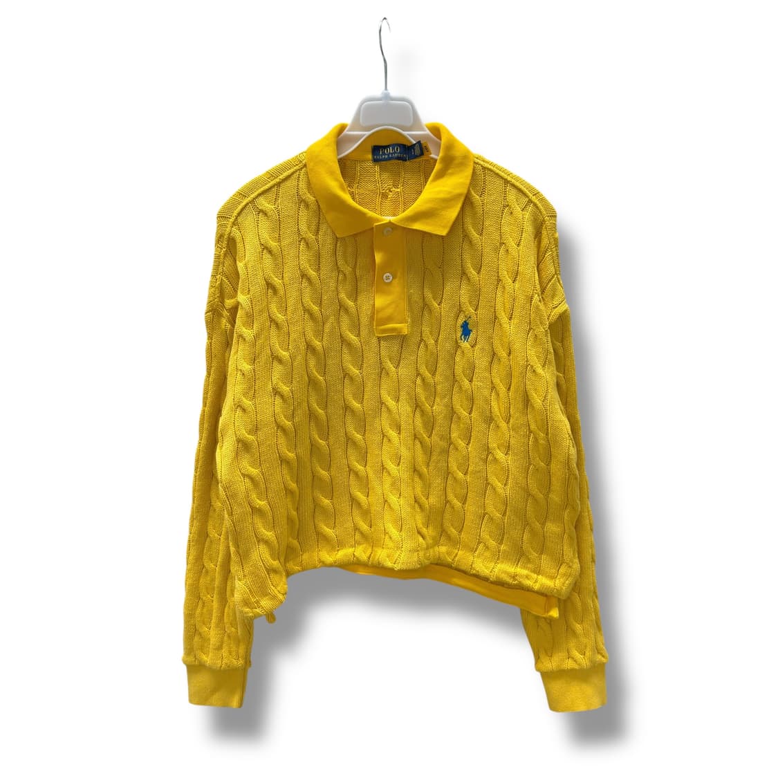 [S] 폴로 크롭 케이블 카라니트 상품이미지2