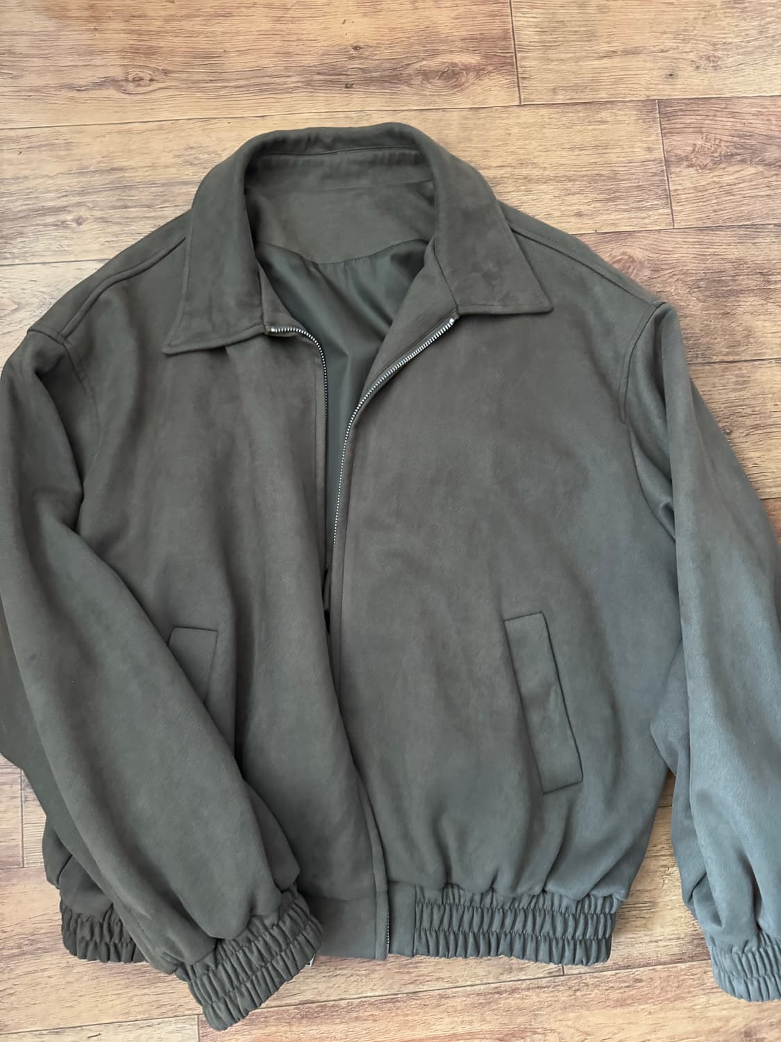 스탠다드에러 스웨이드 자켓 카키 새상품 상품이미지2