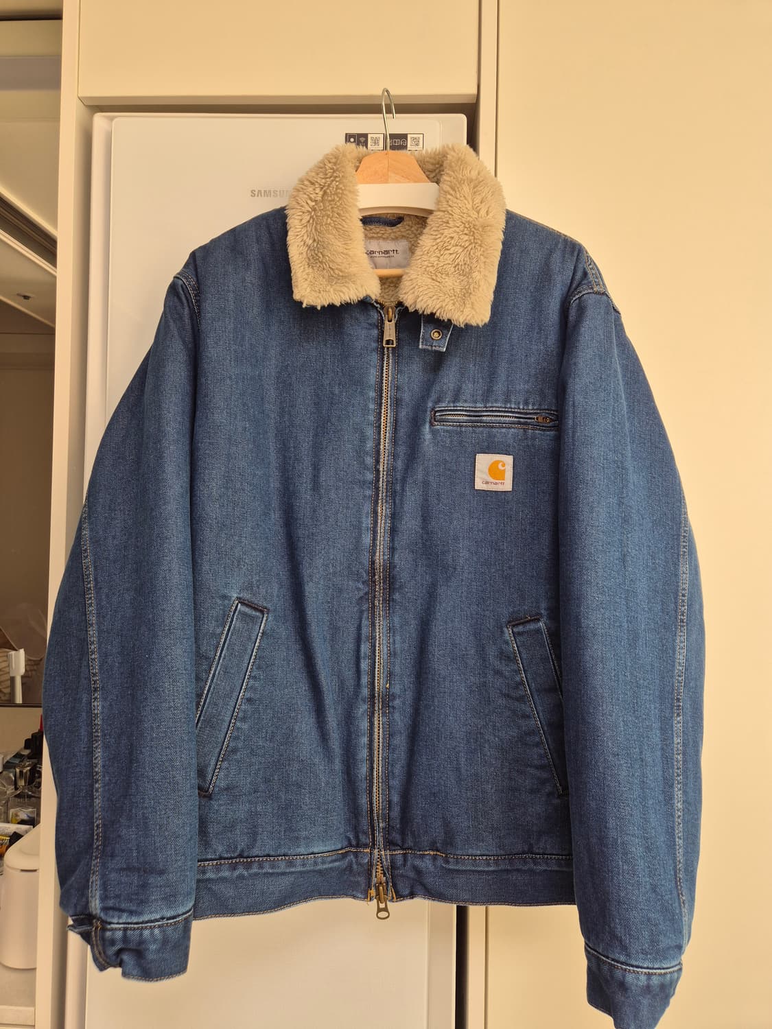 칼하트 WIP 헤럴드 자켓 블루 월 스톤 워시드 L 상품이미지3