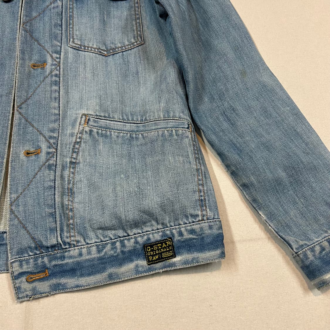 M) 지스타로우 워싱 데님 자켓 상품이미지4