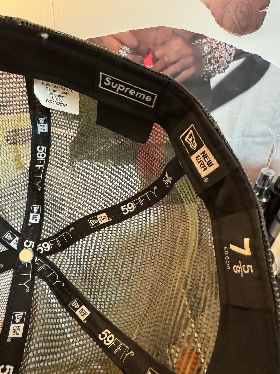 슈프림 뉴에라 박스로고 메쉬 백 스냅백 카모 우드랜드 상품이미지5