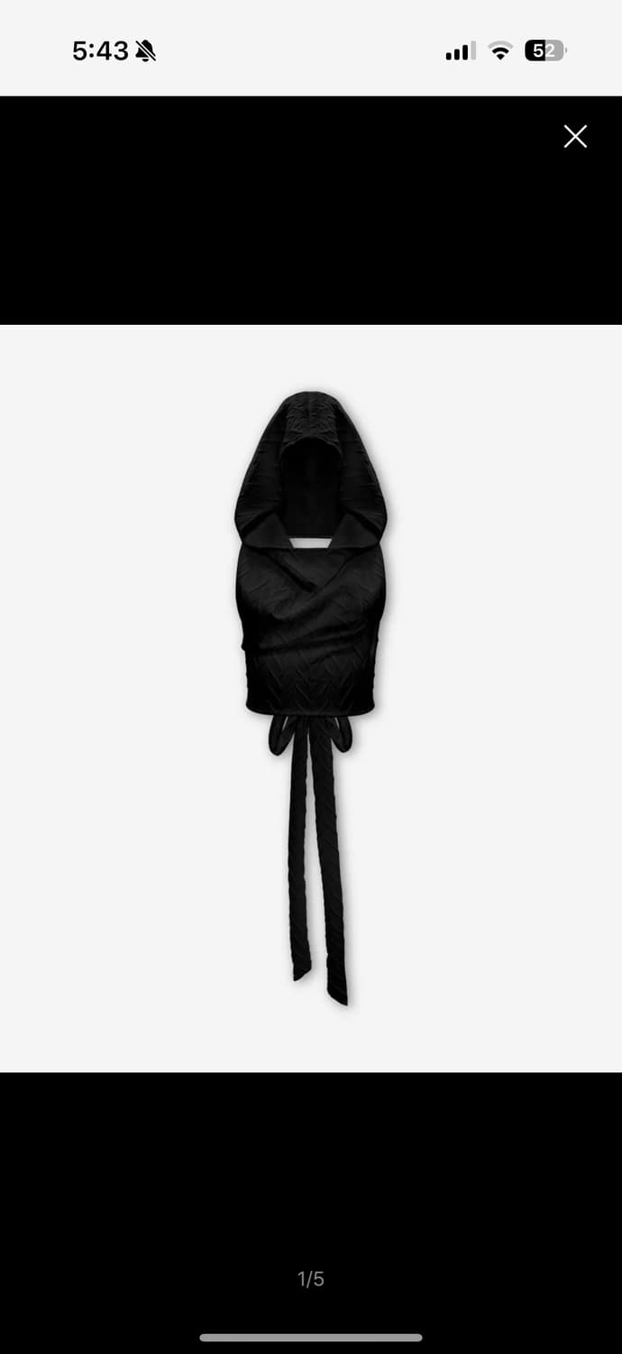 공일공사, BACKLESS HALTER HOODIE, BLACK 상품이미지1