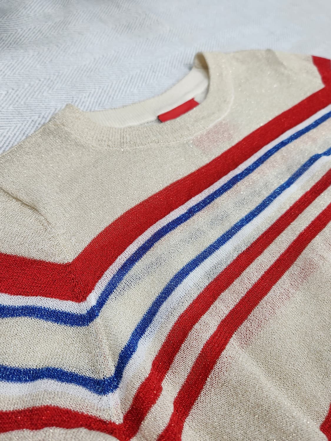 [F] 나인 NAIN 스트라이프 골드펄 니트 F 상품이미지4