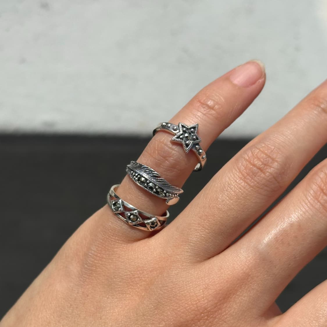 marcasite 925silver baby&toe ring🪶 상품이미지4