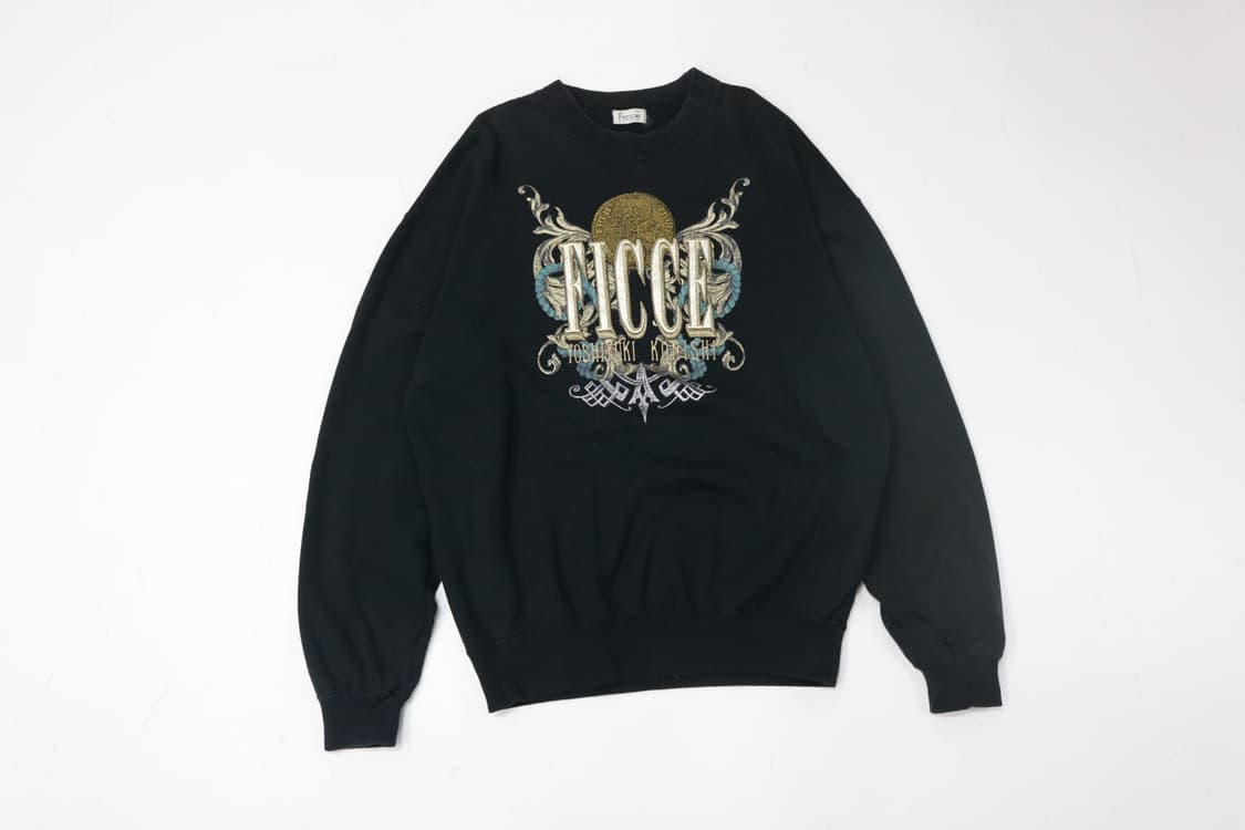 FICCE 피체 요시유키 코니시 빈티지 빅로고 블랙 맨투맨 상품이미지2