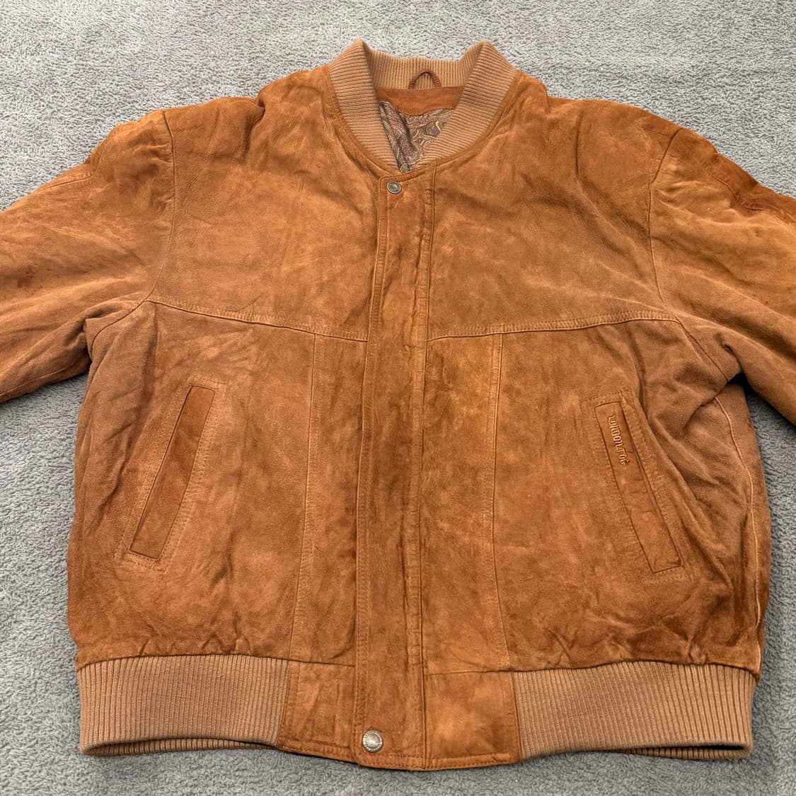 [XL] 빈티지 스웨이드 레더 블루종 자켓 상품이미지3