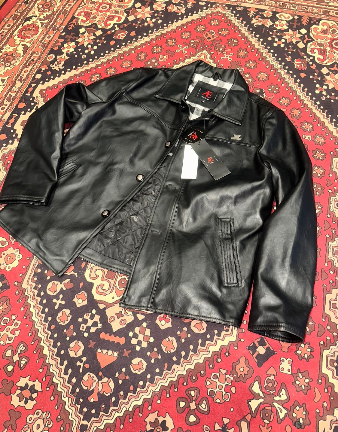 ( L-XL ) 가죽코트 가죽셔츠 가죽남방 레더자켓 가죽카코트 상품이미지2