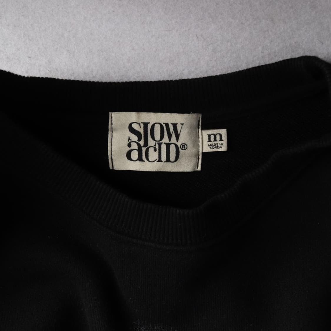 슬로우 애시드 블랙 그래픽 스 맨투맨 M 상품이미지5
