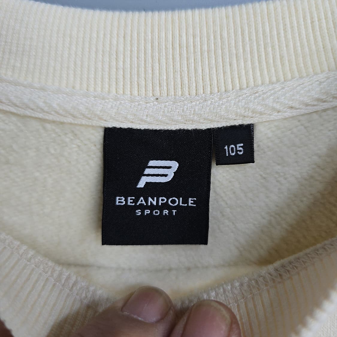 빈폴(beanpole) 스포츠 로고 맨투맨 아이보리 105 상품이미지5
