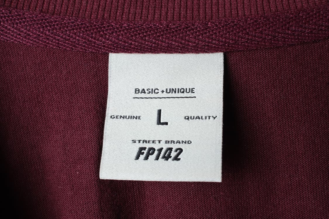 (L-2XL) 페플 반팔 티셔츠 오버핏 버건디 무지-H33514 상품이미지5