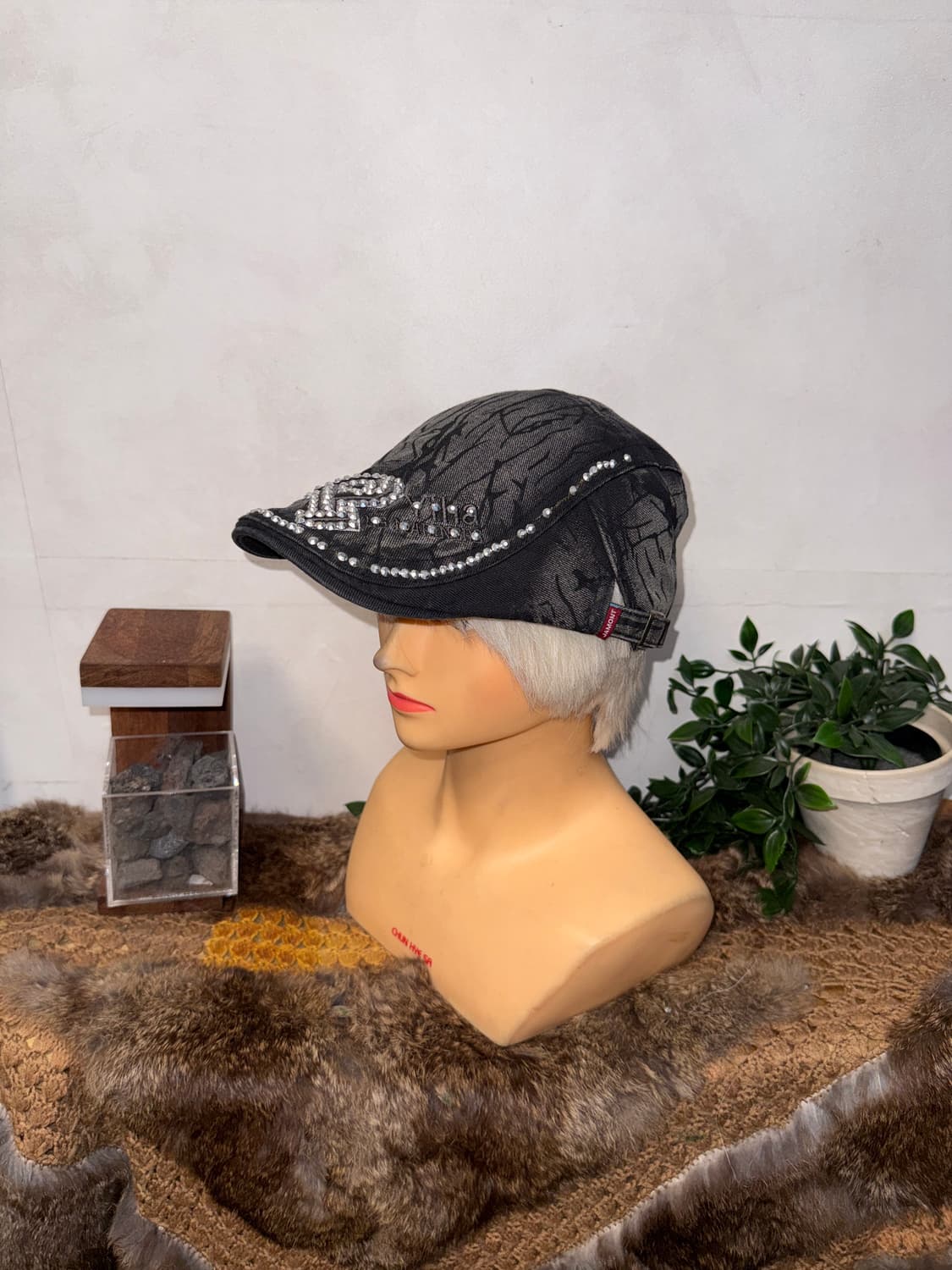 Washing black denim crack hunting cap 상품이미지1