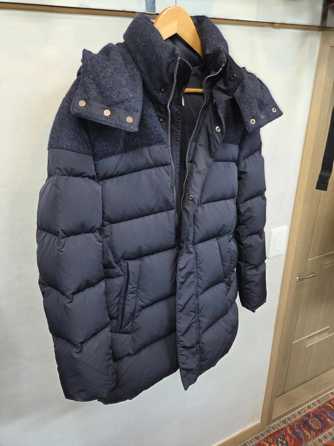 라코스테 덕다운 울 후드 패딩자켓 m 상품이미지6