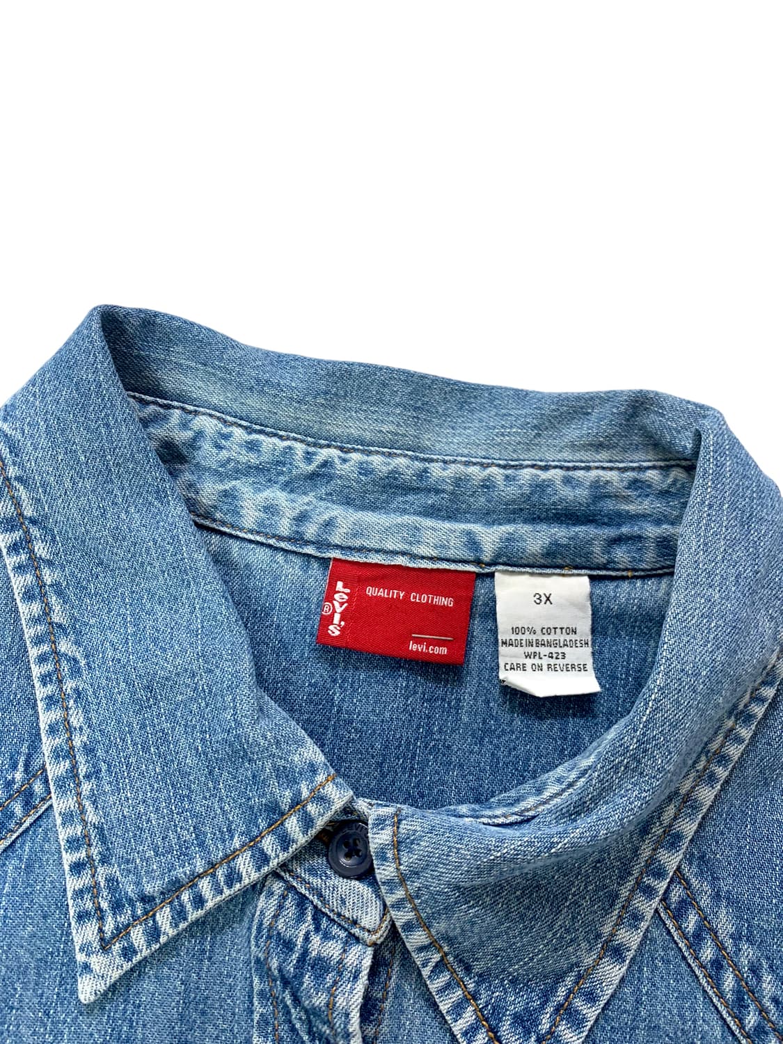 [2XL~] Levis 견장 웨스턴 데님 셔츠 상품이미지2