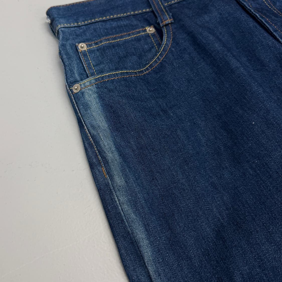 에비수 빅로고 새깅 다이콕 데님팬츠 상품이미지5