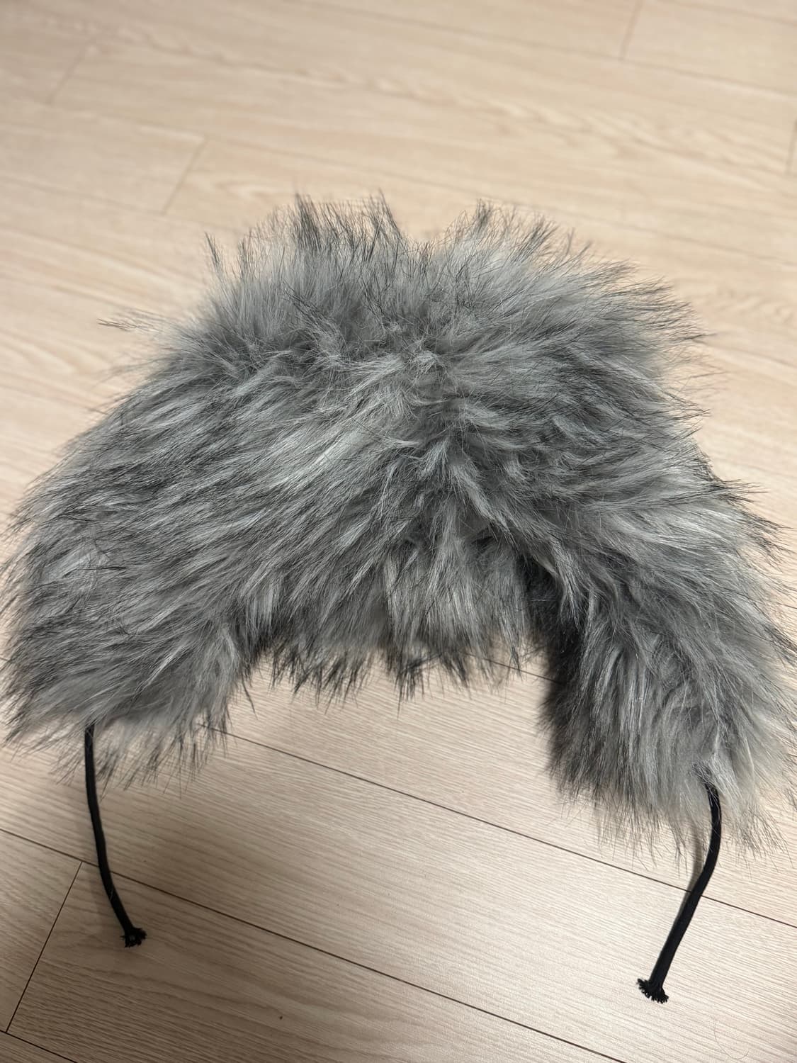 Gray Faux Fur Trapper Hat 상품이미지3