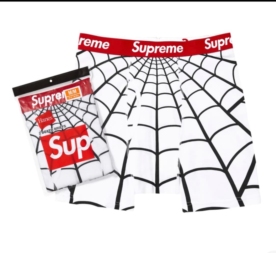 슈프림 x 헤인즈 스파이더맨 박서 브리프 화이트 (2개입) - 26ss 상품이미지2