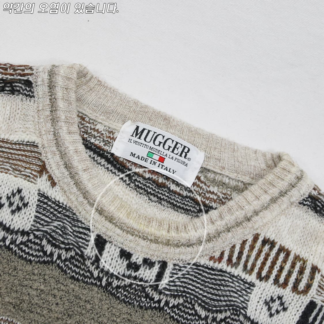 (착용컷) MUGGER 패턴 니트 (남성용 105) 상품이미지5