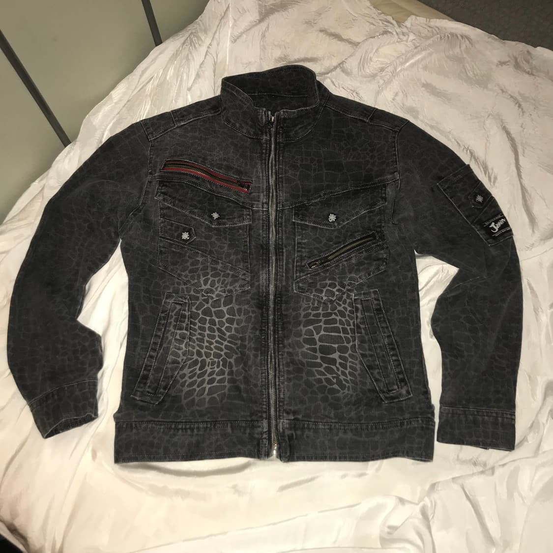 jpn Vintage 악어패턴 고스펑크 바이커 워크자켓 상품이미지3