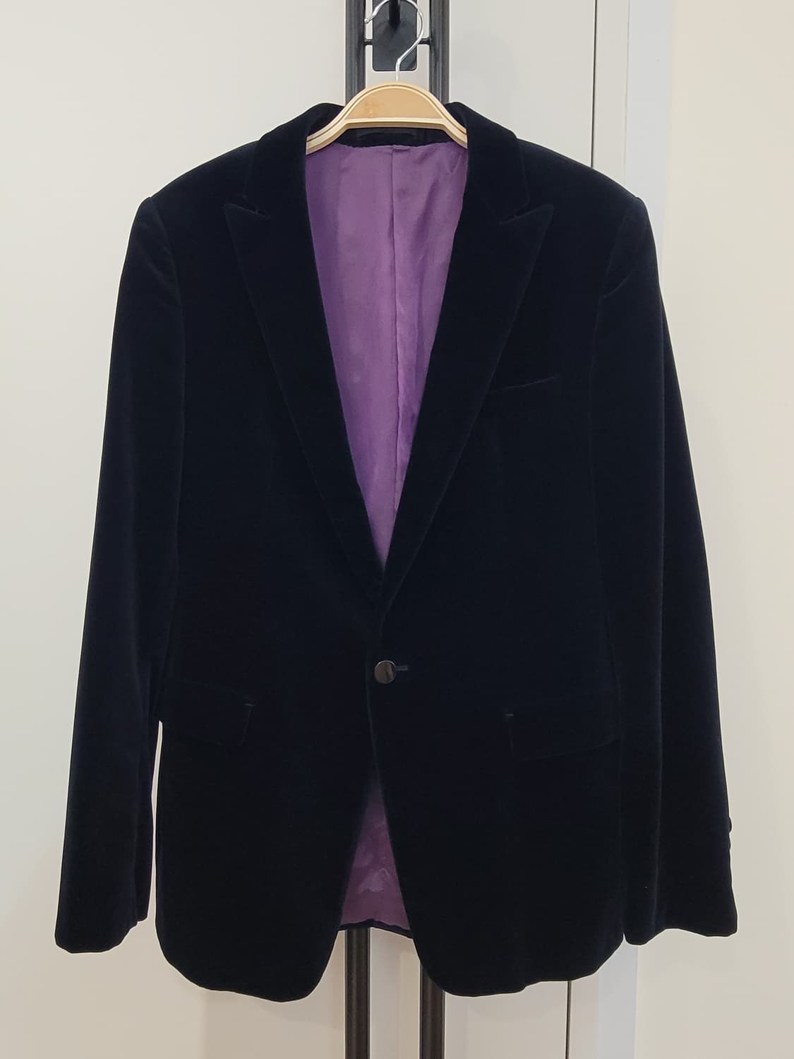 타임옴므 다크네이비 벨벳 남성 자켓 100~105사이즈 상품이미지1