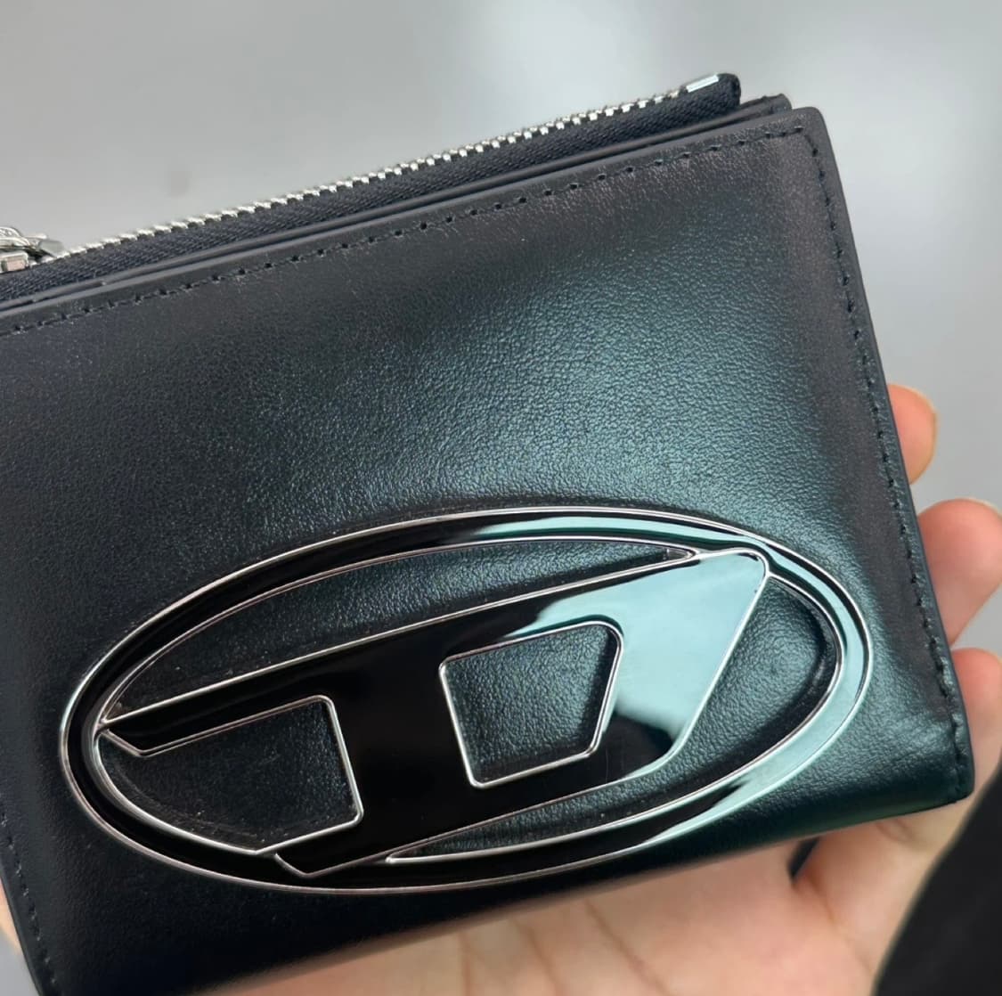 디젤 카드지갑 1DR 바이폴드 지퍼 지갑 블랙 상품이미지4