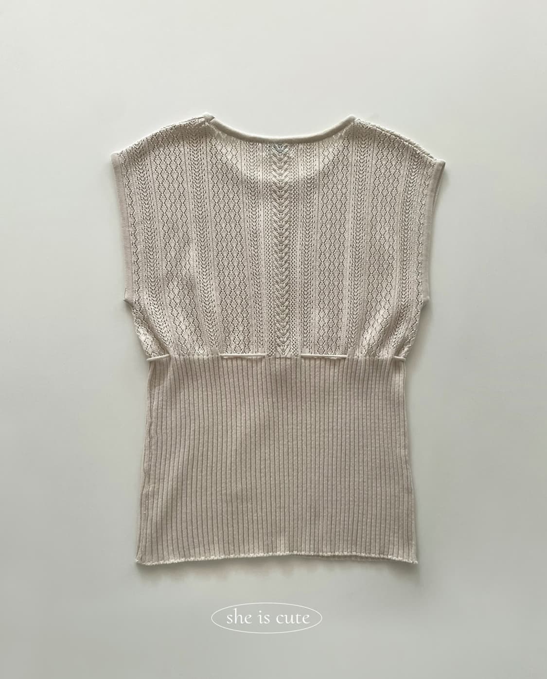 쉬이즈큐트 Summer Knit top Greige 상품이미지2