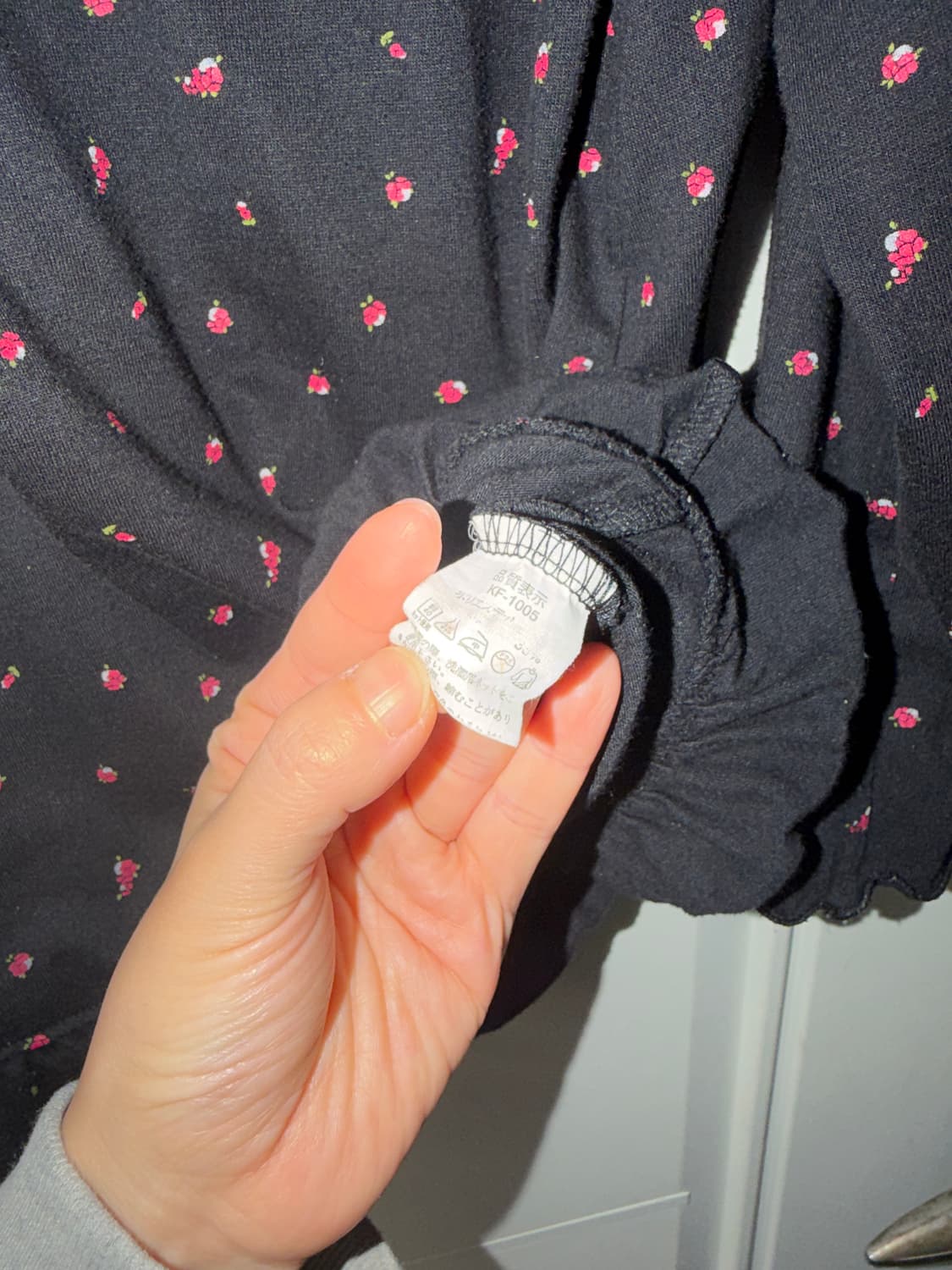 일본빈티지 잔꽃 셔링 롱슬리브 상품이미지9