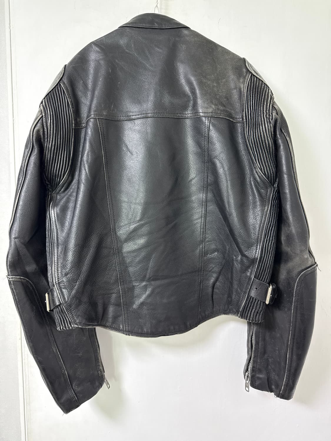 일본빈티지 베트멍필 소가죽 싱글 크롭핏 바이커자켓 상품이미지4