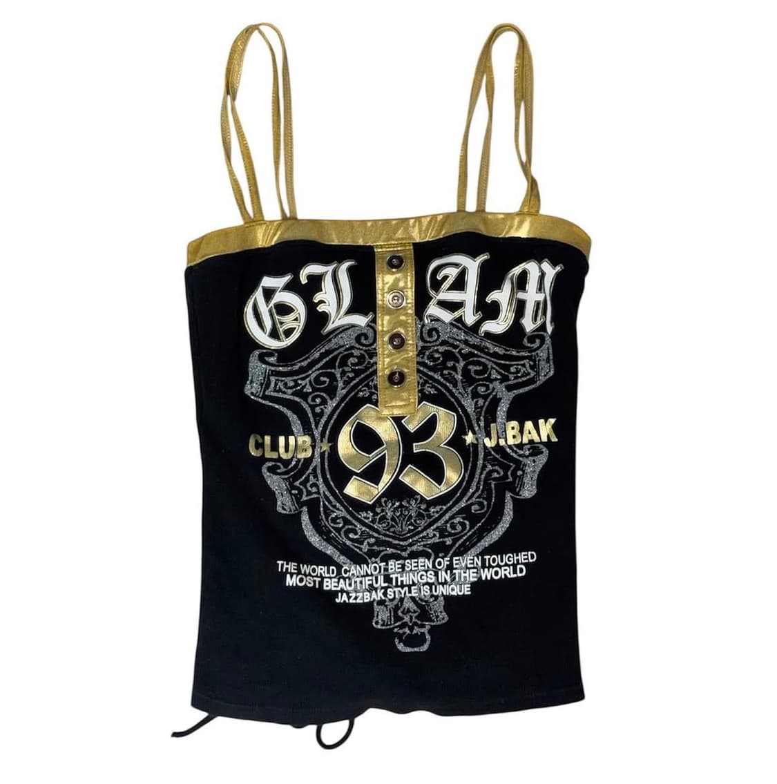 Y2K glam 93 gold tank top 상품이미지1