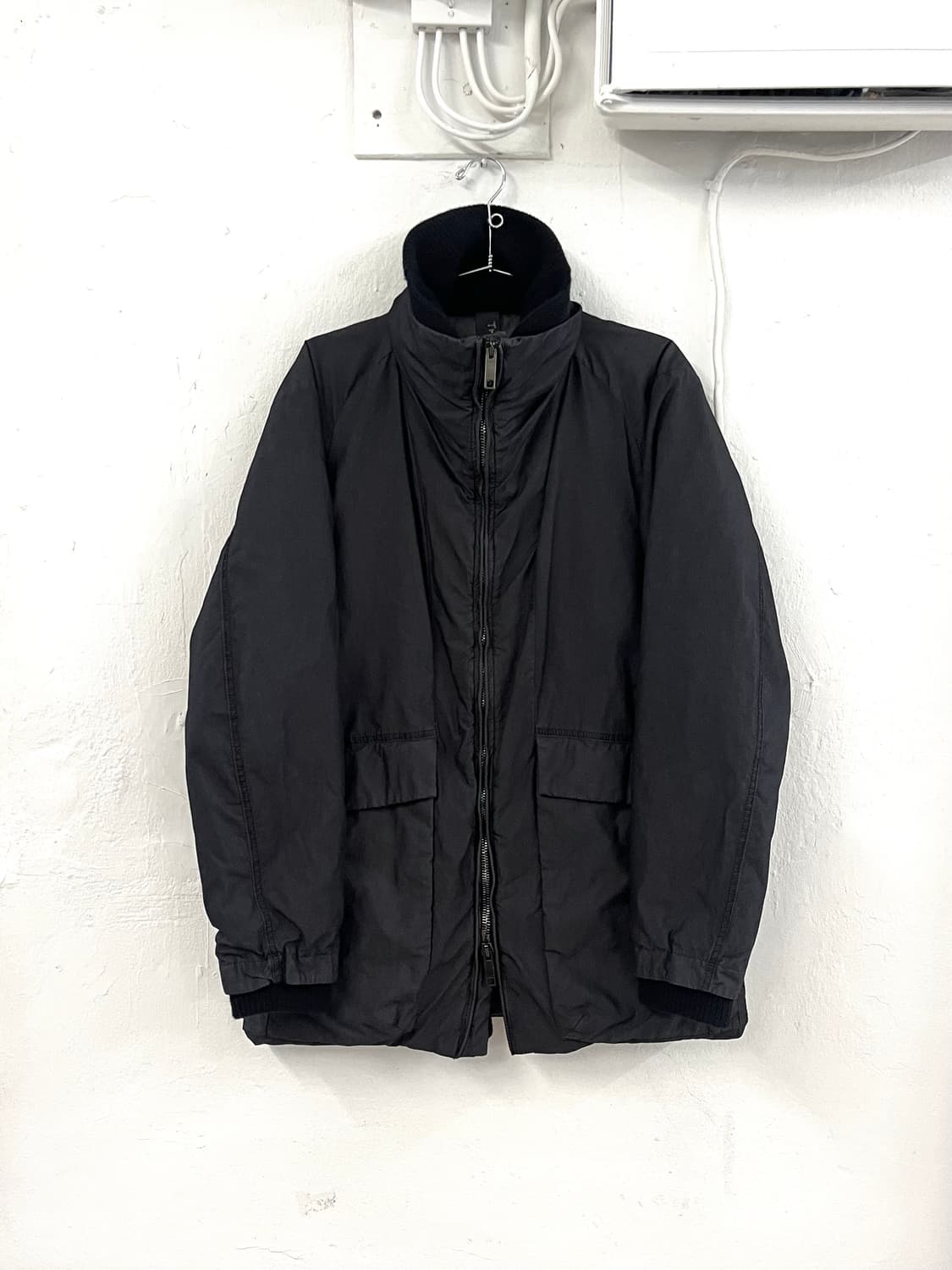 트랜짓 코팅 코튼 하이넥 자켓 상품이미지1