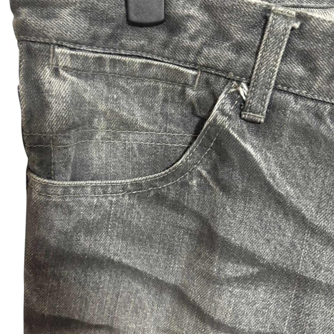 토네이도마트 흑청 워싱 로우라이즈 부츠컷 플레어진 데님팬츠 L 30-31 상품이미지8