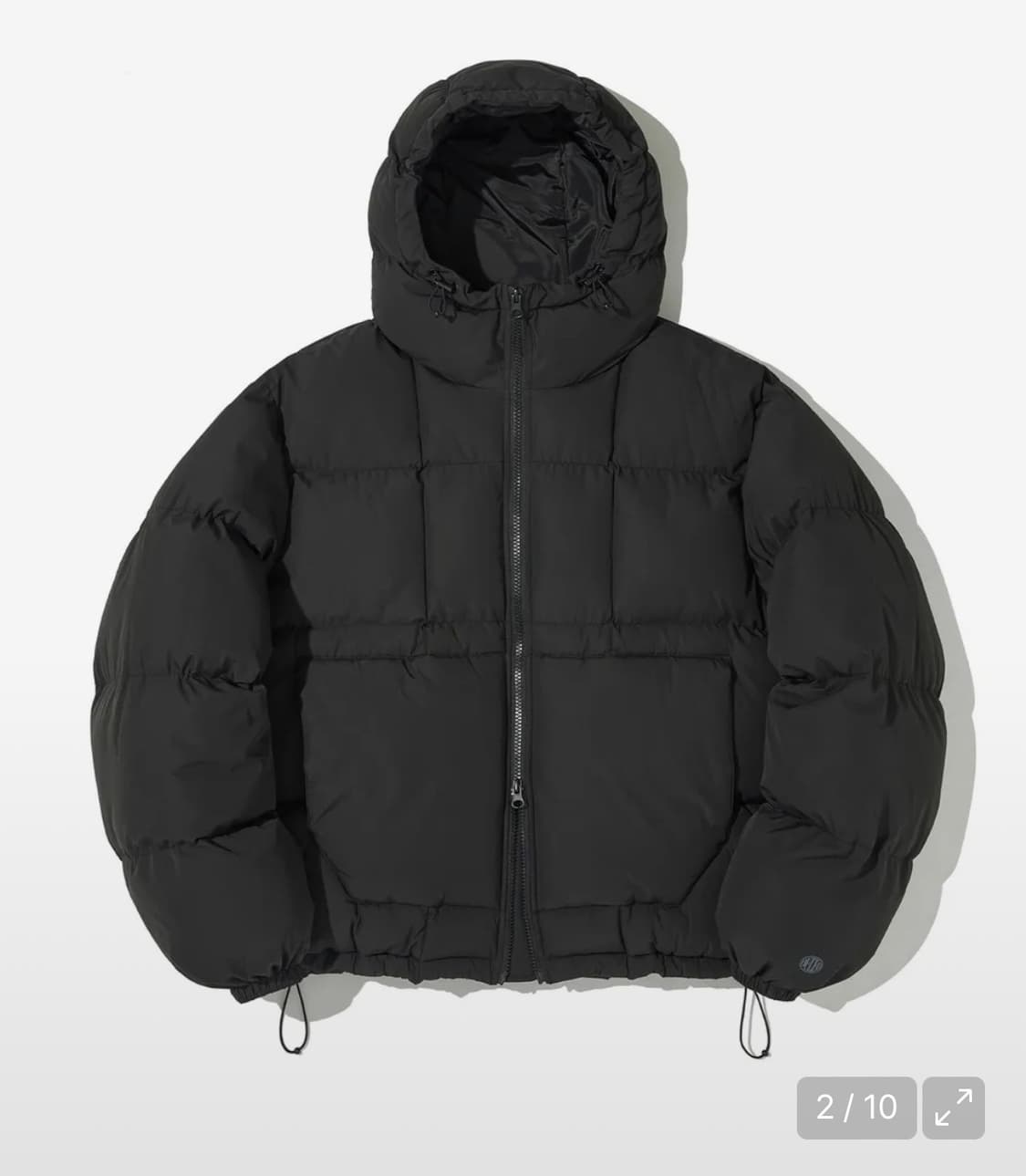 어반디타입 헤비 웰론 배색 후드 숏 패딩 블랙 s 상품이미지2