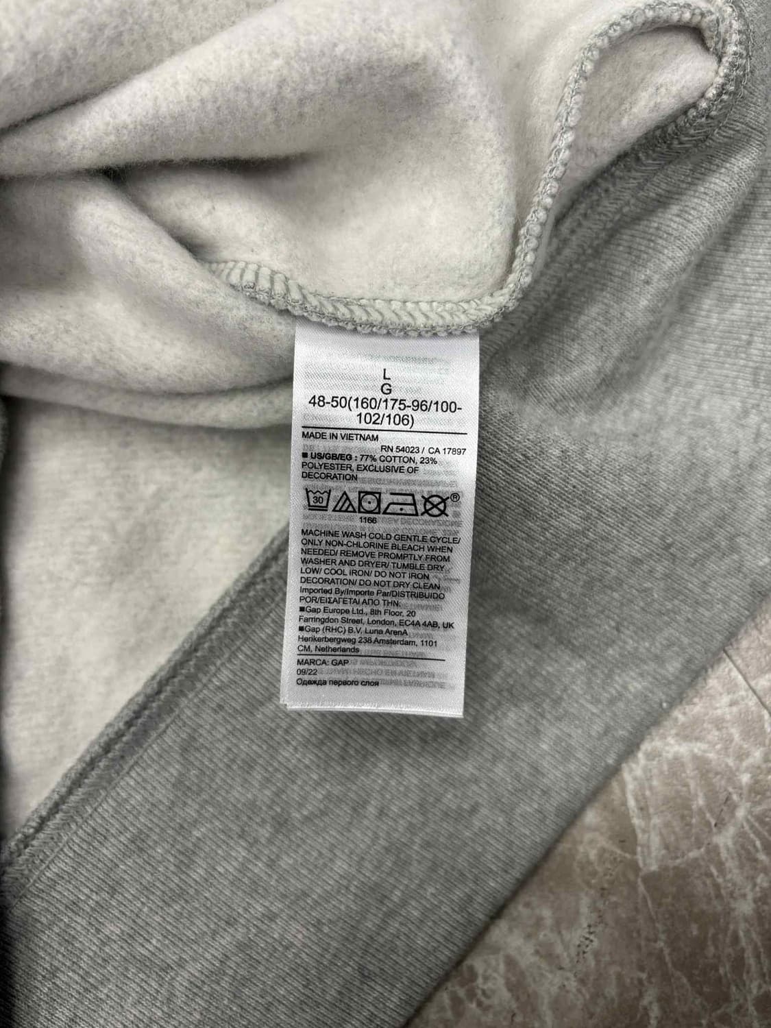 Gap 갭 그레이 핀터깔 폭닥 스웻 후드집업 희귀져지(L) 상품이미지5