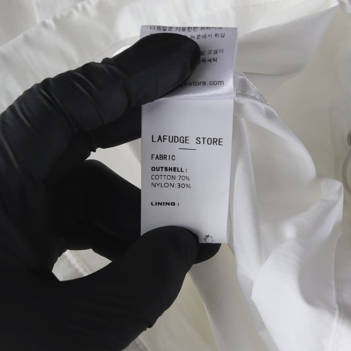 라퍼지스토어 화이트 시어 코튼 나일론 반팔 셔츠 S 상품이미지6