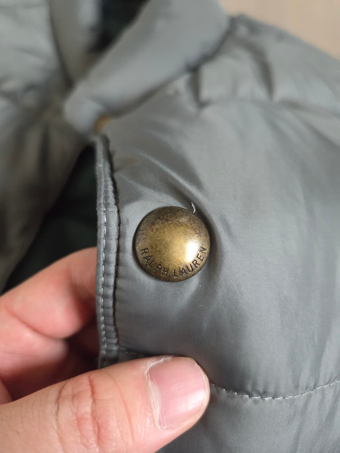 [폴로 랄프로렌-XL] 양면 패딩 조끼 그레이/다크그린 상품이미지3