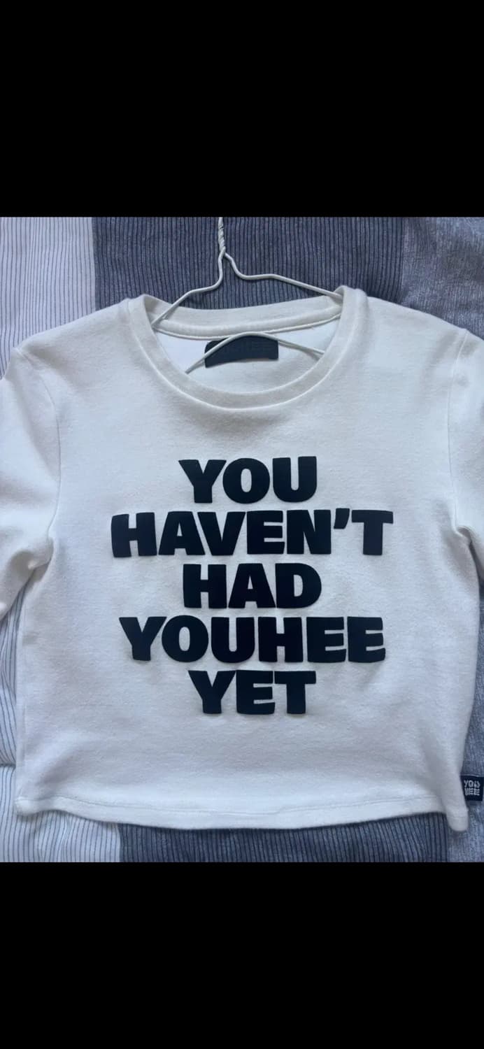 유희 레터링 롱슬리브 화이트 상품이미지2