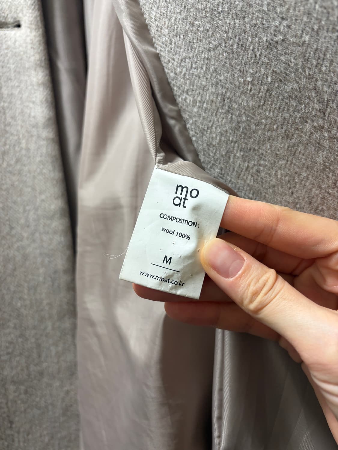 모우트 헤링본 롱코트 / 울 100 상품이미지4