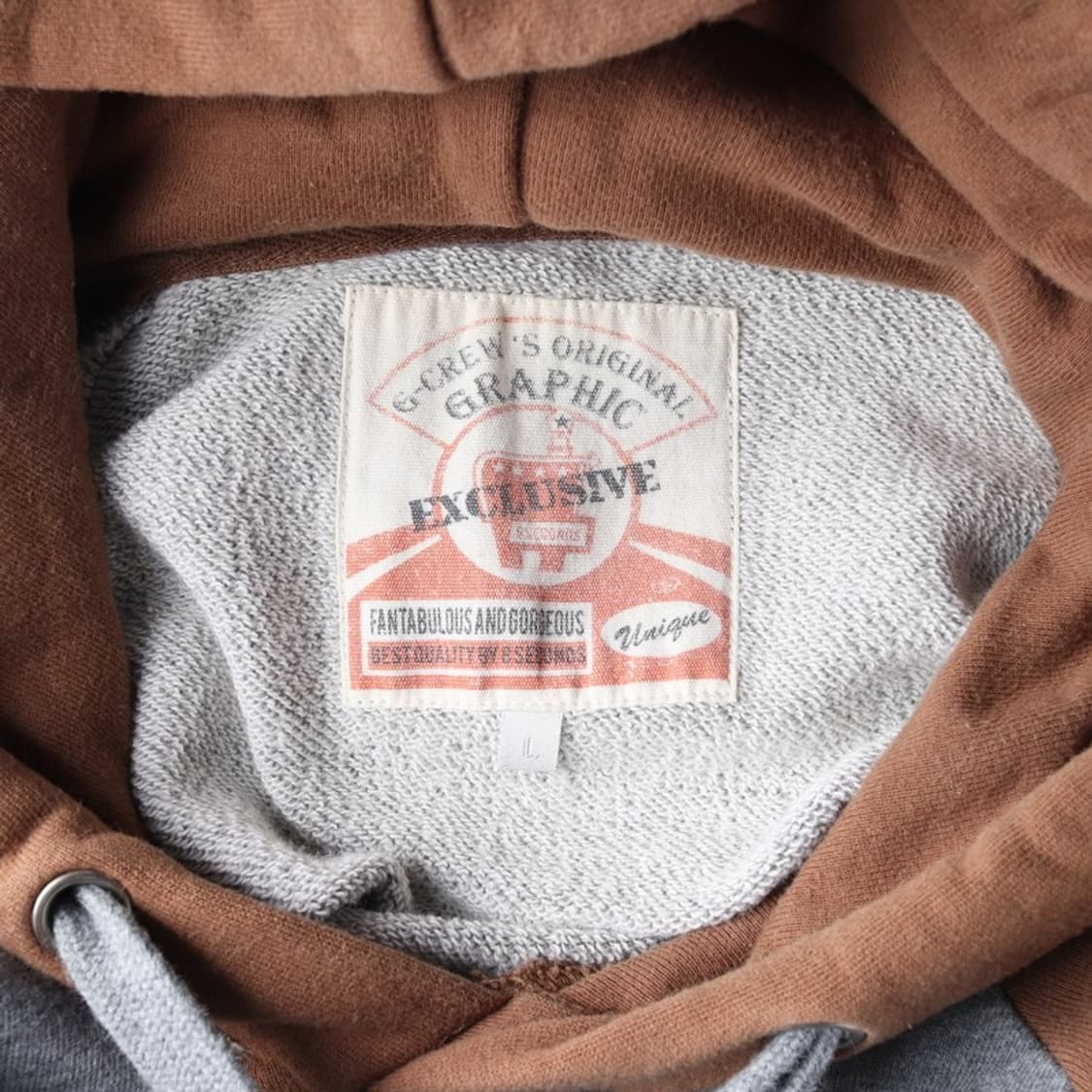 에잇세컨즈 빈티지 콧수염 그래픽 래글런 후드티 L 상품이미지5