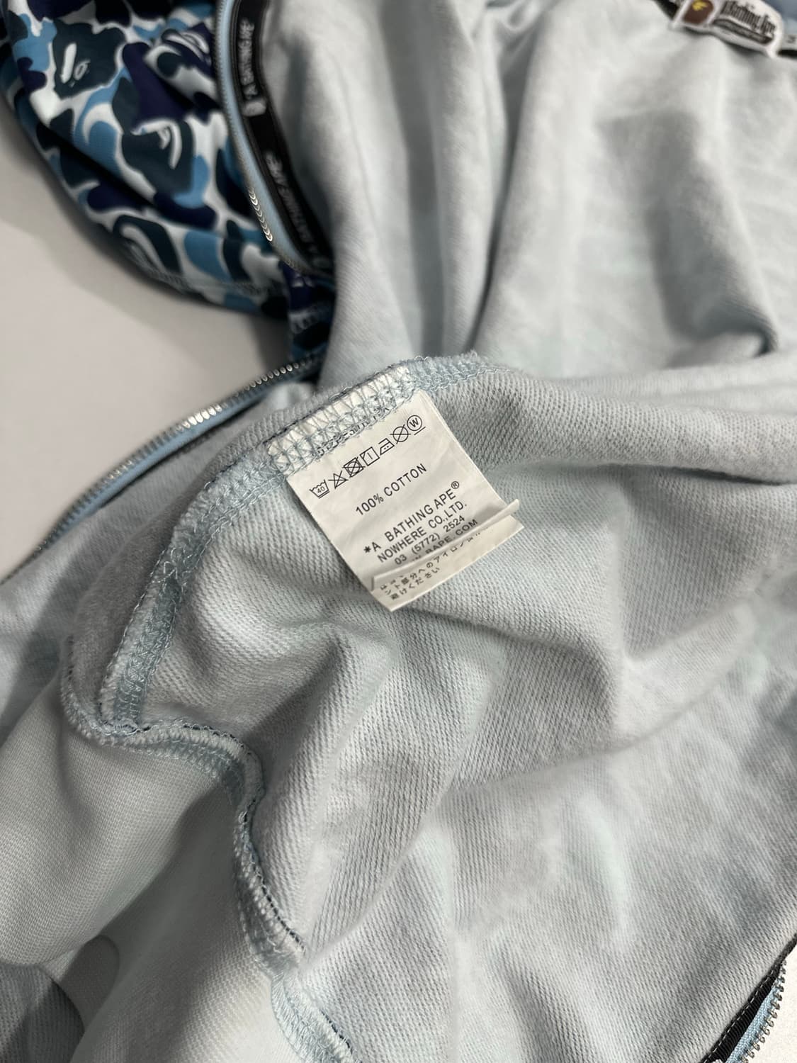 베이프 샤크 후드집업 블루 M 상품이미지7