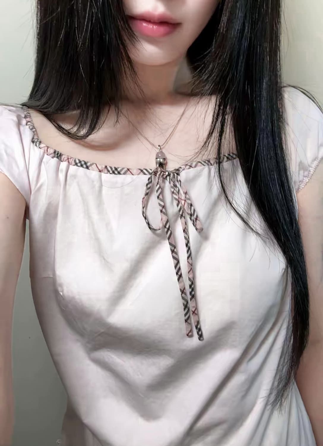 (마지막가격인하)버버리 블루라벨 핑크 반팔 블라우스 상품이미지1