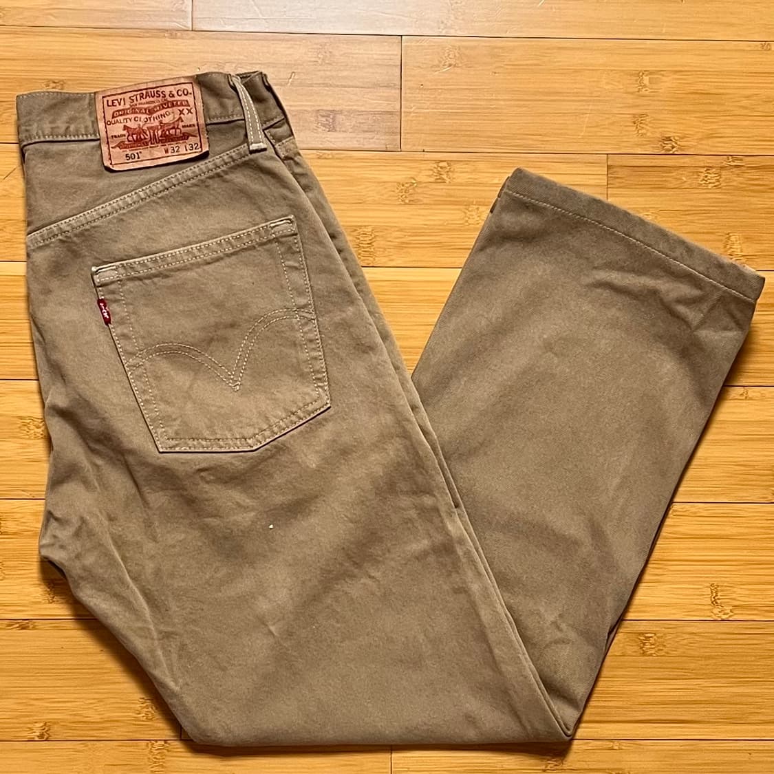 리바이스 501 베이지 데님팬츠 W32 L32 상품이미지1