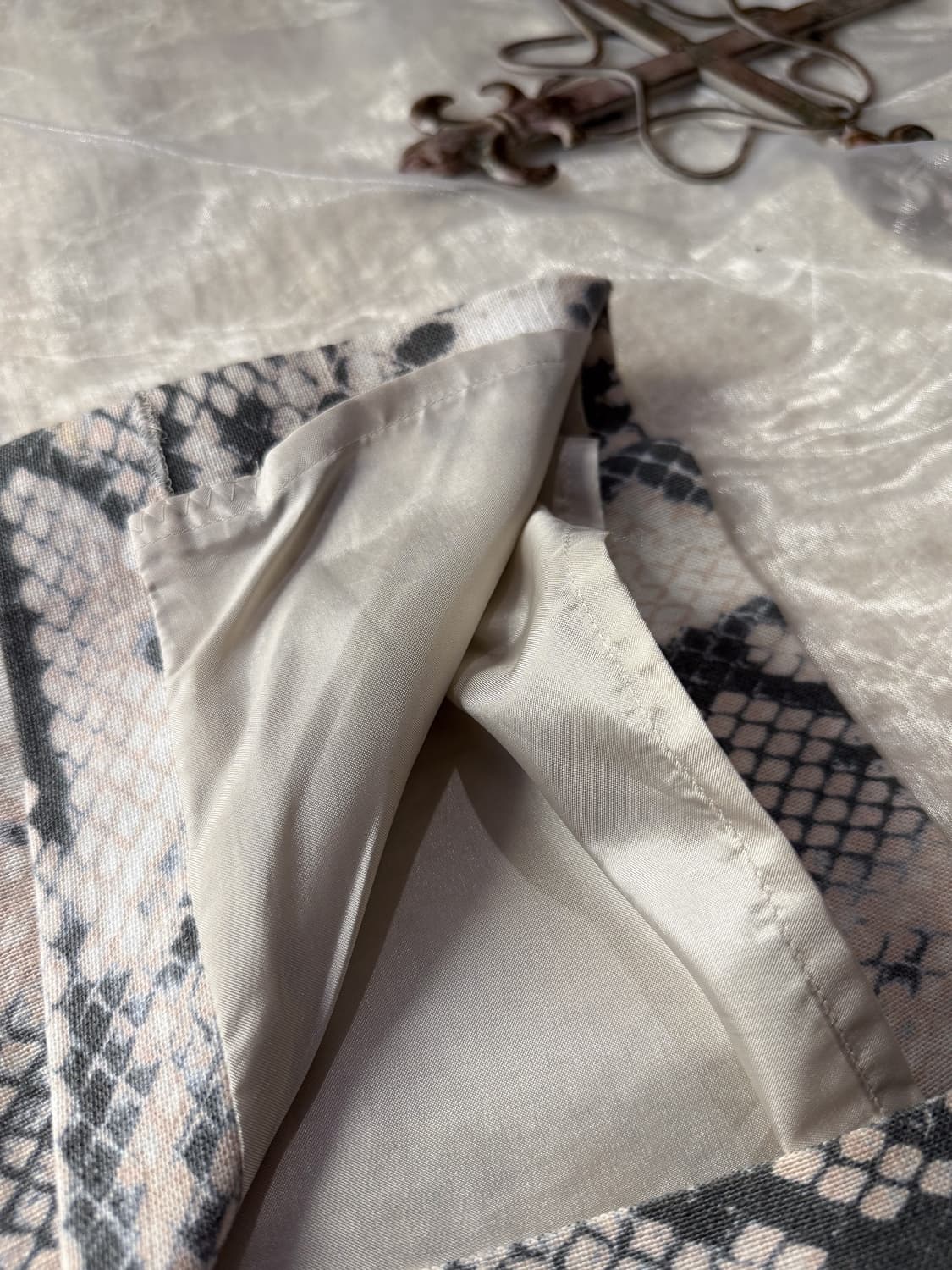 Back Slit Pattern Skirt 0139 상품이미지5