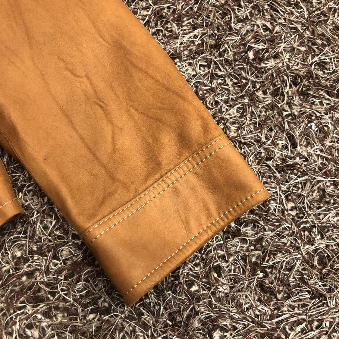 JASPER 염소가죽 브라운 쿼드포켓 고트스킨 레더 가죽 자켓 상품이미지3