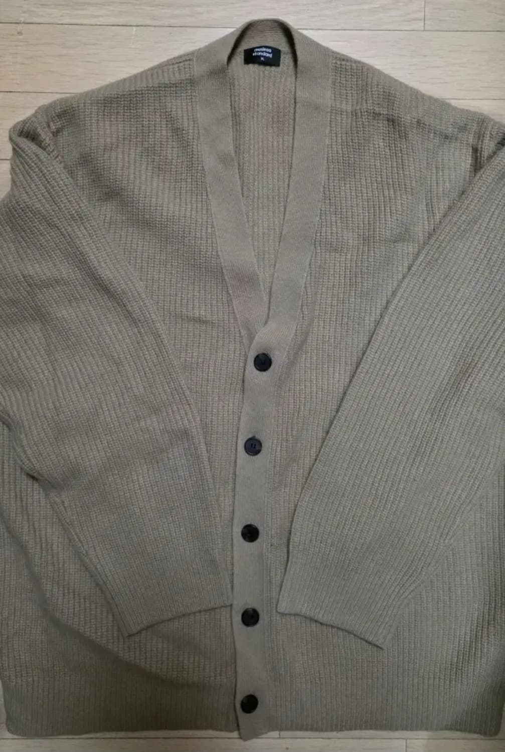 무탠다드 램스울 오버사이즈 가디건 베이지 xl 상품이미지1