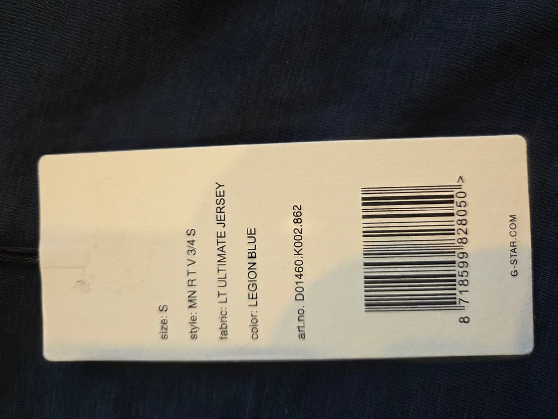 G-STAR 블루톤 긴팔 티셔츠(S)남여공용 상품이미지5