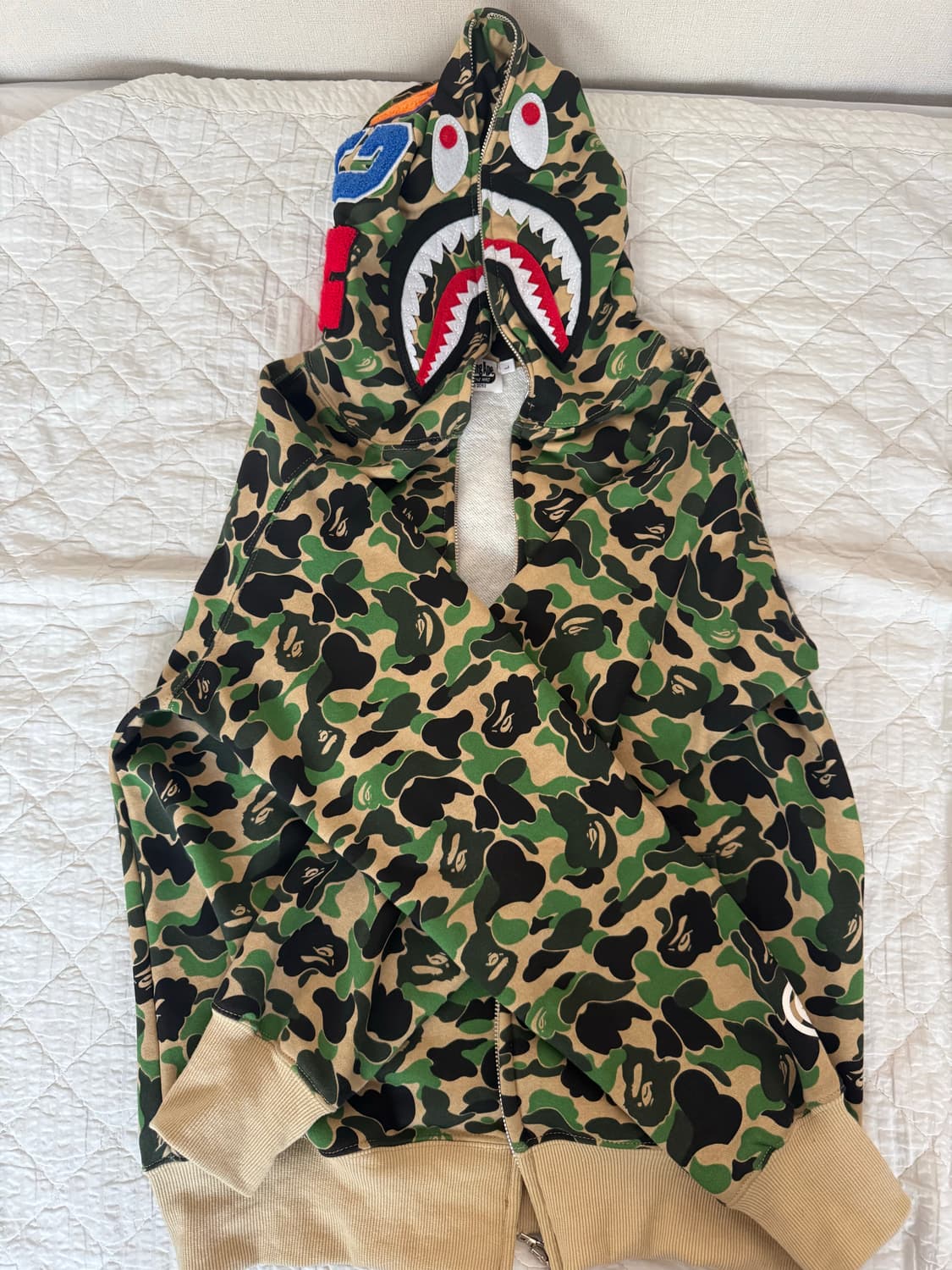 베이프 샤크 후드집업 녹계 L 상품이미지1