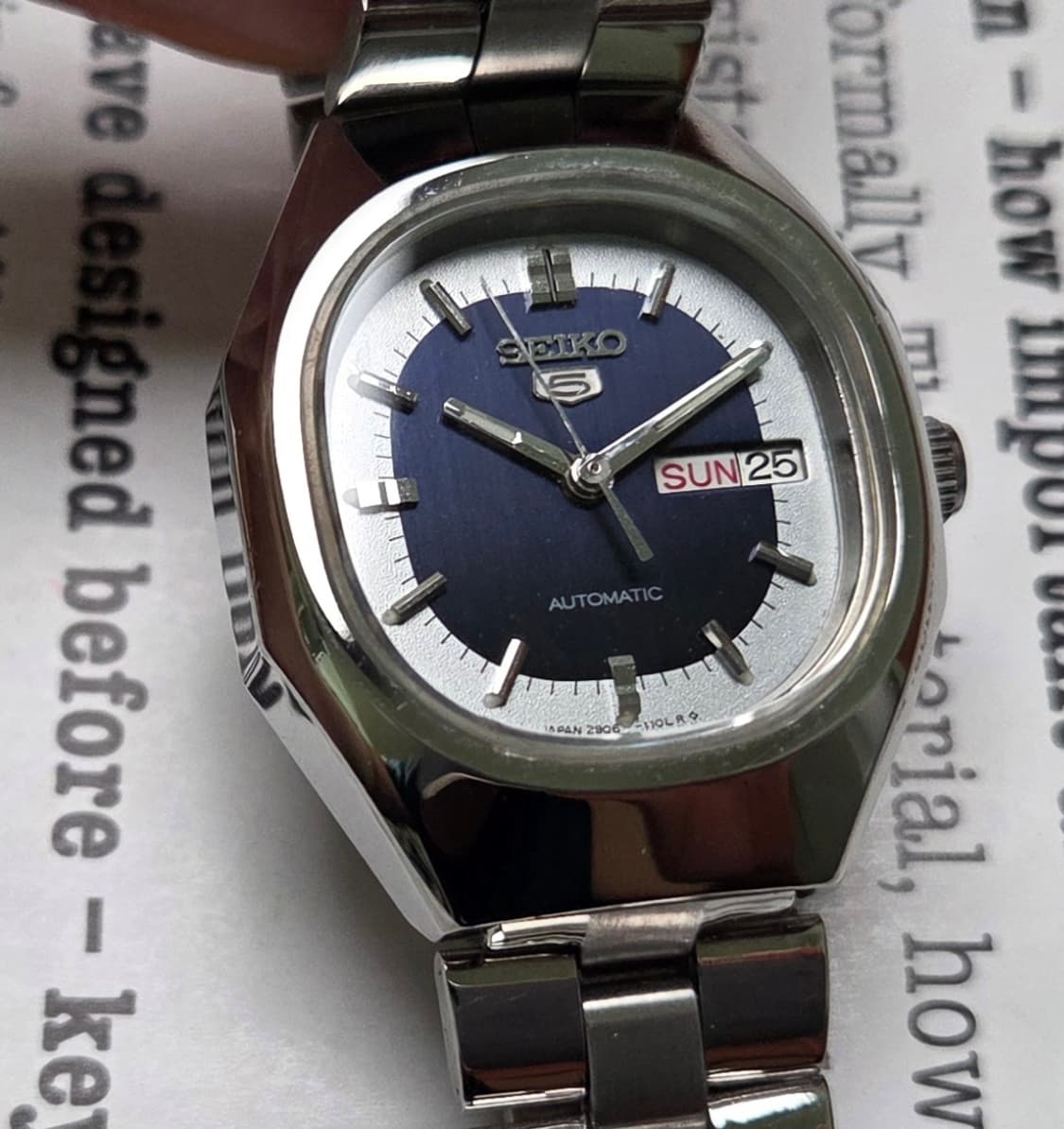 레어] 빈티지 세이코 옥토 터틀형 투톤청판 오토매틱 여성용 브레이슬릿 v 상품이미지8