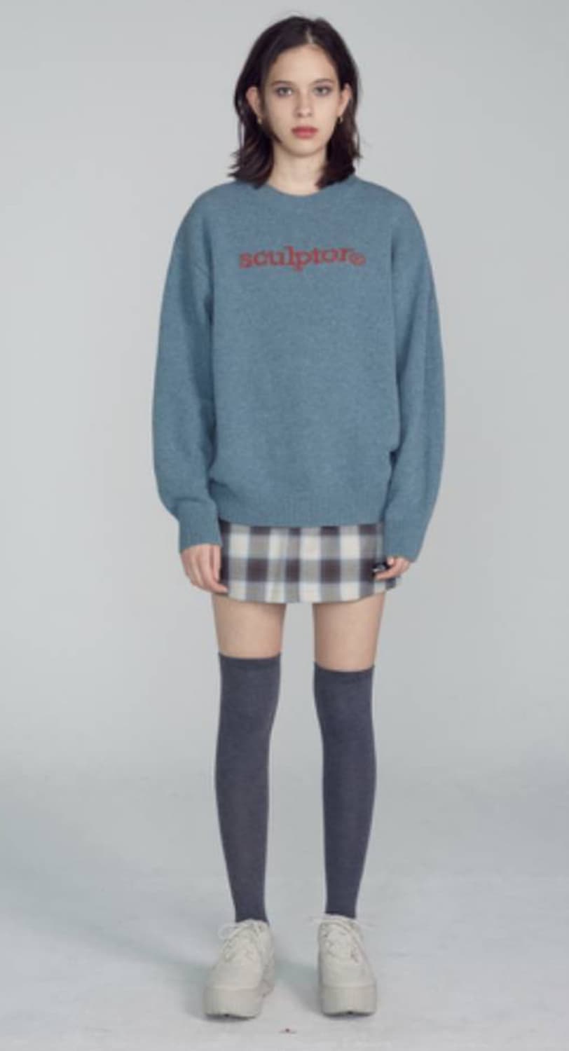 스컬프터 로고 인타샤 울 스웨터 니트 상품이미지2