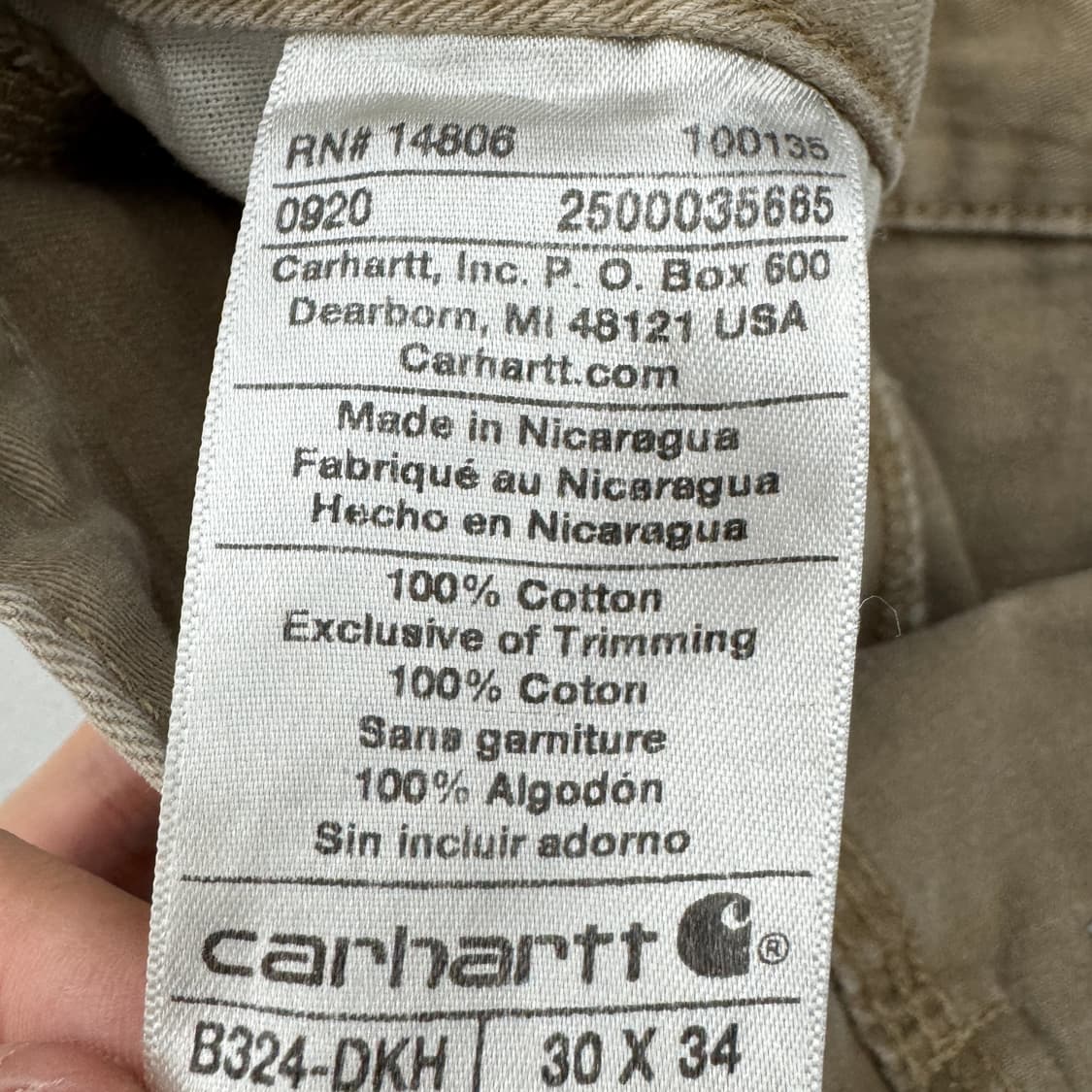 칼하트 OG 카펜터 워크팬츠 상품이미지10