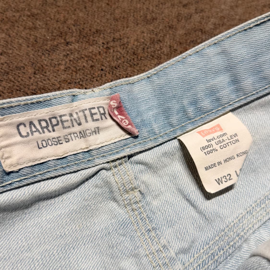 리바이스 00s 데님 카펜터 쇼츠 반바지 32 상품이미지3